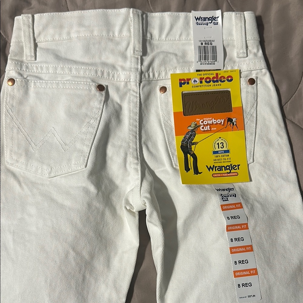 Wrangler White Straight-Leg Jeans Classic Denim
